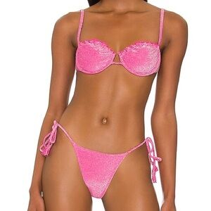 NWT Bananhot Pink Glitter Bikini Medium